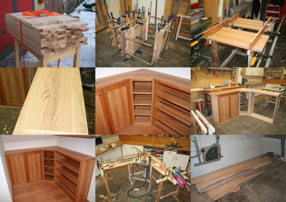 Herstellungsprozess eines Ecksideboards aus Kernbuche