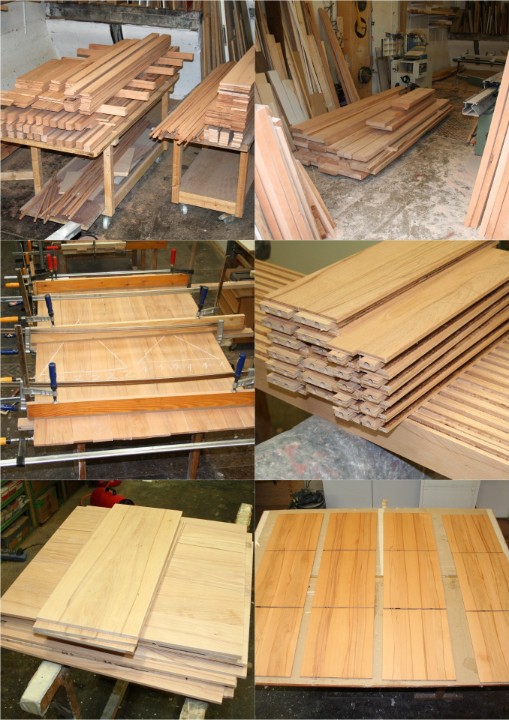 Gestapelte Holzplatten für Möbelbau